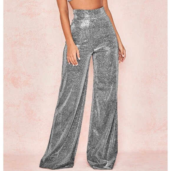 Velius Pants - Velius | NWOT Wide Leg Metallic Sparkly Pants Trousers‎
